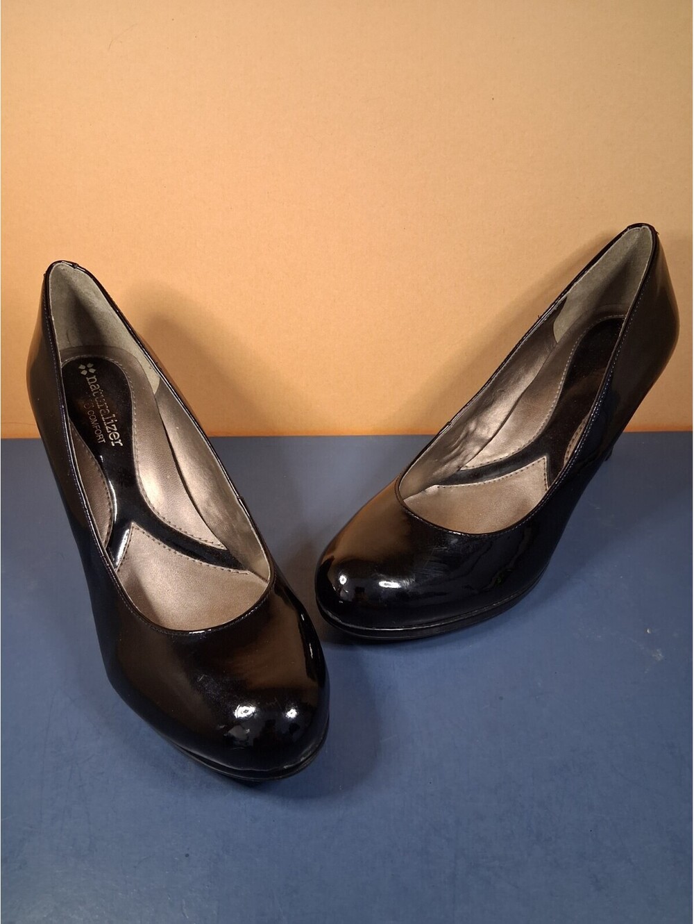 Naturalizer Lennox Women's Size 7.5M Black Patent Leather Pump Heels Comfort N5